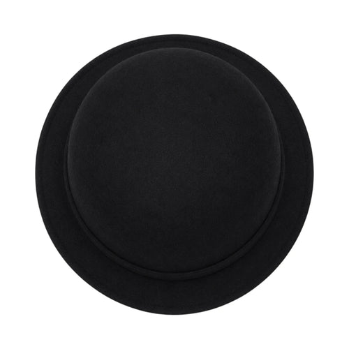 Hawaiian Hats Women's Black Wool Felt Cloche Hat with Classic Bow
