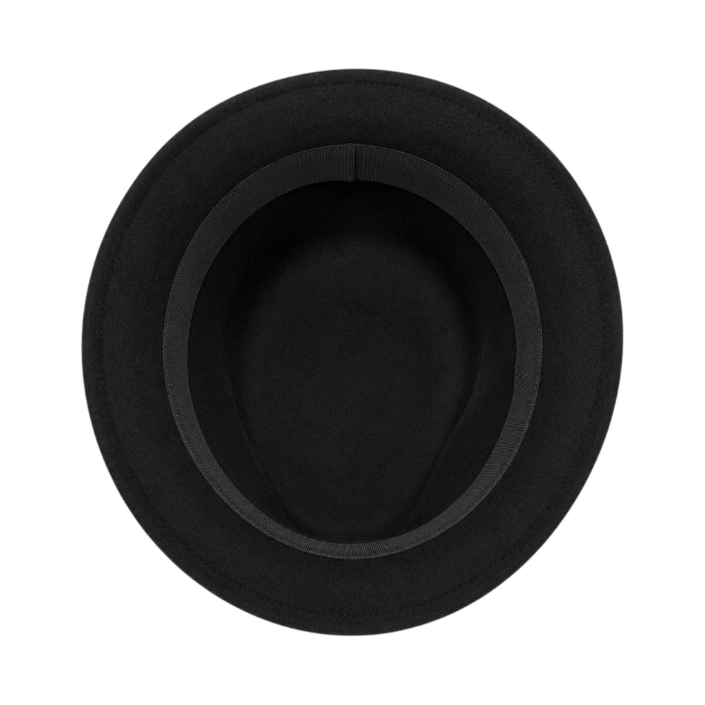 Hawaiian Hats Women's Black Wool Felt Cloche Hat with Classic Bow