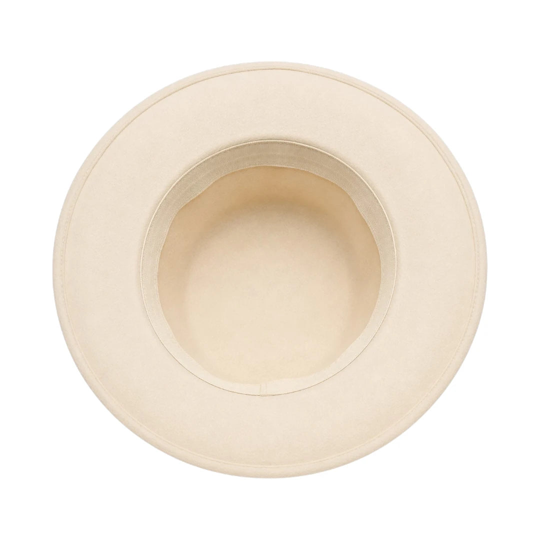Hawaiian Hats Women's Ivory Wool Felt Cloche Hat with Pearl Accent